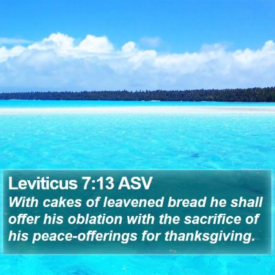 Leviticus 7:13 ASV Bible Verse Image