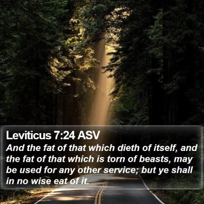 Leviticus 7:24 ASV Bible Verse Image