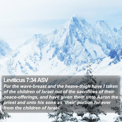 Leviticus 7:34 ASV Bible Verse Image