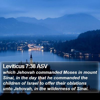 Leviticus 7:38 ASV Bible Verse Image
