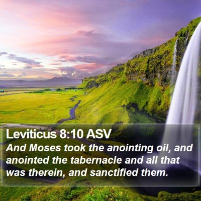 Leviticus 8:10 ASV Bible Verse Image