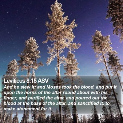 Leviticus 8:15 ASV Bible Verse Image