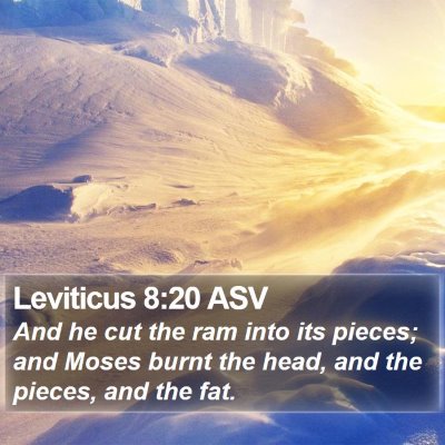 Leviticus 8:20 ASV Bible Verse Image