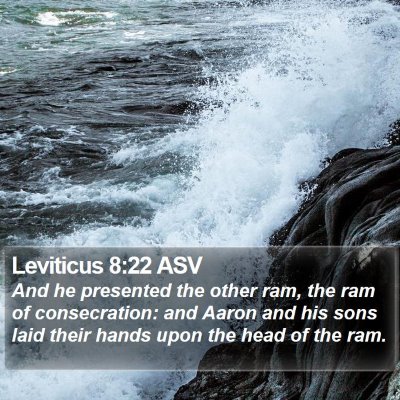 Leviticus 8:22 ASV Bible Verse Image