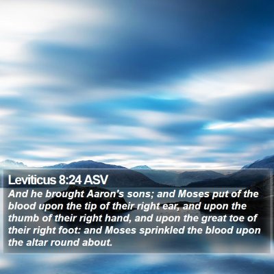 Leviticus 8:24 ASV Bible Verse Image
