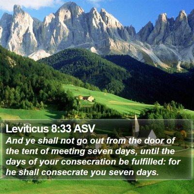Leviticus 8:33 ASV Bible Verse Image