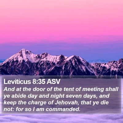 Leviticus 8:35 ASV Bible Verse Image