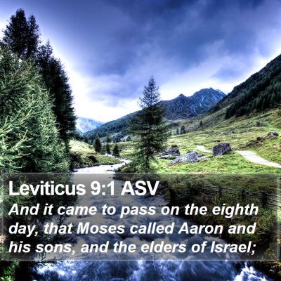 Leviticus 9:1 ASV Bible Verse Image