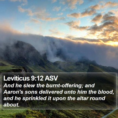 Leviticus 9:12 ASV Bible Verse Image