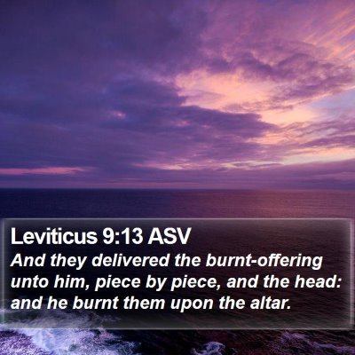 Leviticus 9:13 ASV Bible Verse Image