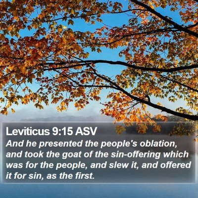 Leviticus 9:15 ASV Bible Verse Image