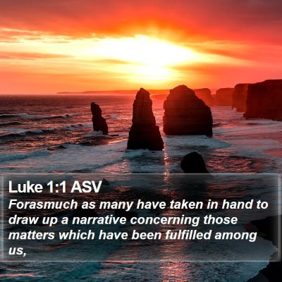 Luke 1:1 ASV Bible Verse Image