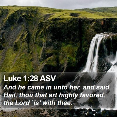 Luke 1:28 ASV Bible Verse Image