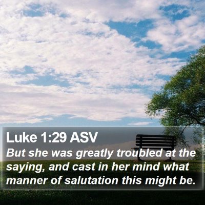 Luke 1:29 ASV Bible Verse Image