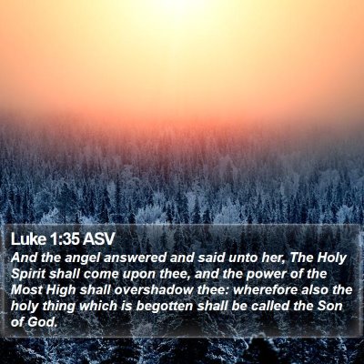 Luke 1:35 ASV Bible Verse Image