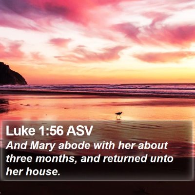 Luke 1:56 ASV Bible Verse Image