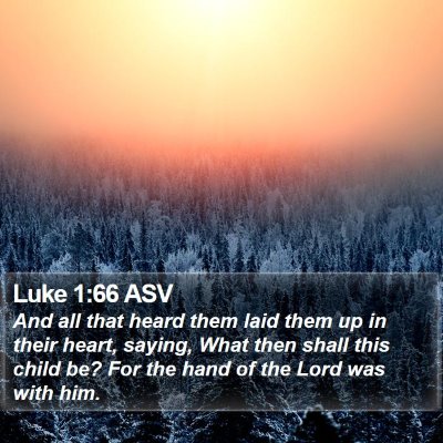 Luke 1:66 ASV Bible Verse Image