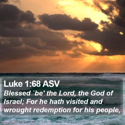 Luke 1:68 ASV Bible Verse Image
