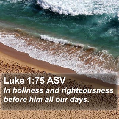 Luke 1:75 ASV Bible Verse Image