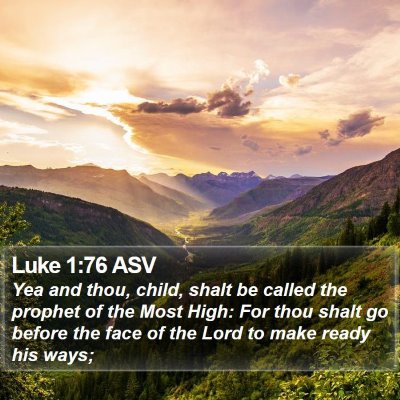 Luke 1:76 ASV Bible Verse Image
