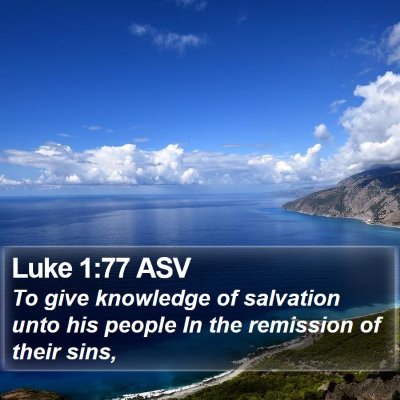 Luke 1:77 ASV Bible Verse Image