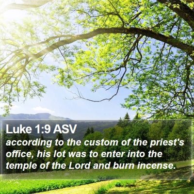 Luke 1:9 ASV Bible Verse Image