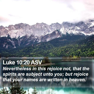 Luke 10:20 ASV Bible Verse Image