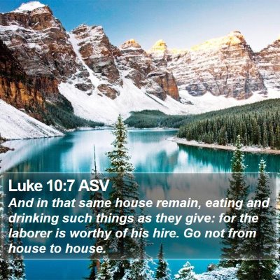 Luke 10:7 ASV Bible Verse Image