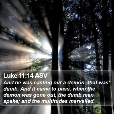 Luke 11:14 ASV Bible Verse Image