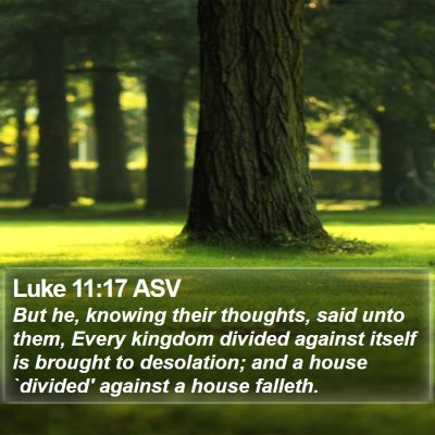 Luke 11:17 ASV Bible Verse Image