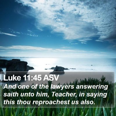 Luke 11:45 ASV Bible Verse Image
