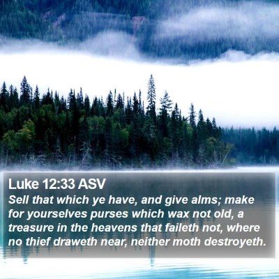 Luke 12:33 ASV Bible Verse Image