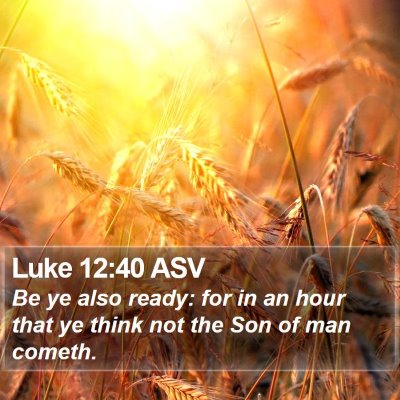 Luke 12:40 ASV Bible Verse Image