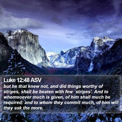 Luke 12:48 ASV Bible Verse Image