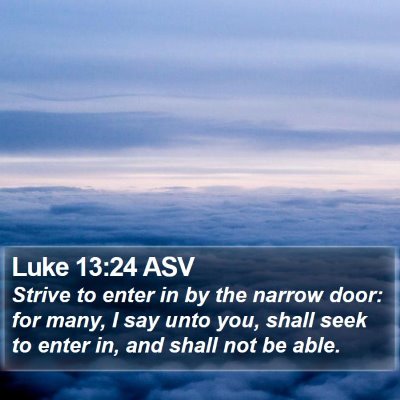 Luke 13:24 ASV Bible Verse Image