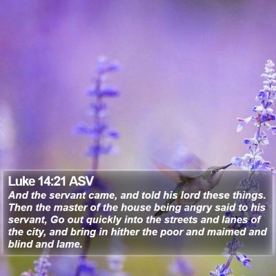 Luke 14:21 ASV Bible Verse Image
