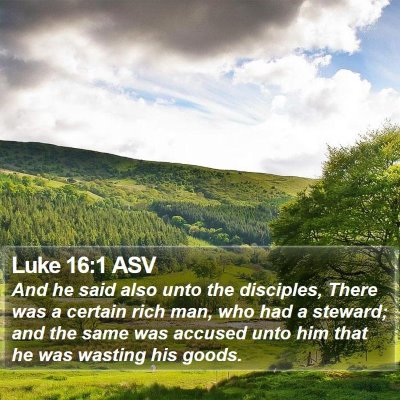 Luke 16:1 ASV Bible Verse Image
