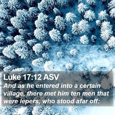 Luke 17:12 ASV Bible Verse Image