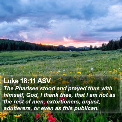 Luke 18:11 ASV Bible Verse Image