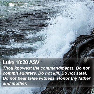 Luke 18:20 ASV Bible Verse Image