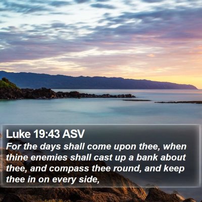 Luke 19:43 ASV Bible Verse Image