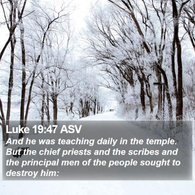 Luke 19:47 ASV Bible Verse Image