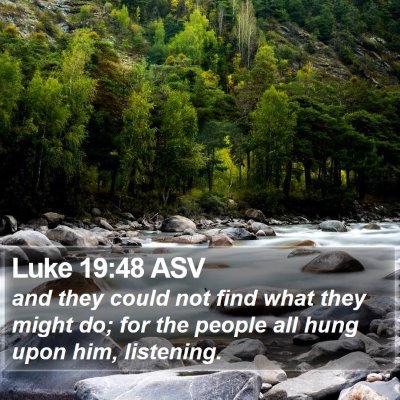 Luke 19:48 ASV Bible Verse Image