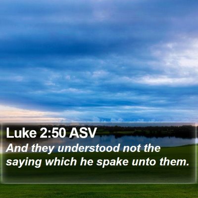 Luke 2:50 ASV Bible Verse Image