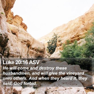 Luke 20:16 ASV Bible Verse Image