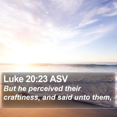 Luke 20:23 ASV Bible Verse Image