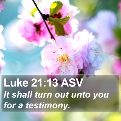 Luke 21:13 ASV Bible Verse Image