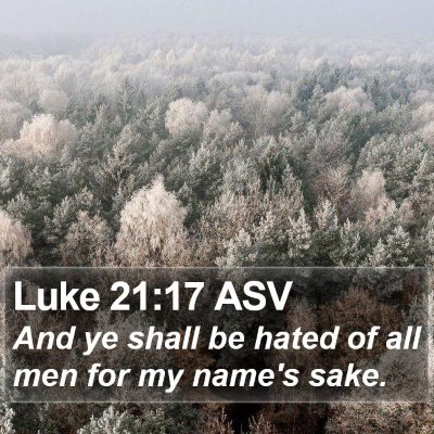 Luke 21:17 ASV Bible Verse Image