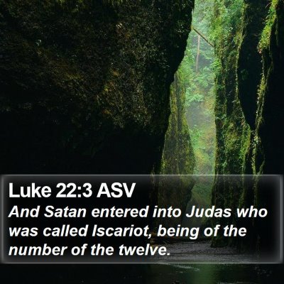 Luke 22:3 ASV Bible Verse Image