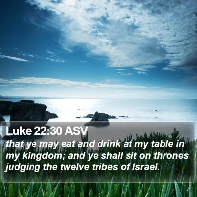 Luke 22:30 ASV Bible Verse Image